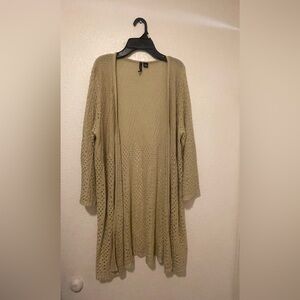 New Directions Light Tan knit Open Cardigan